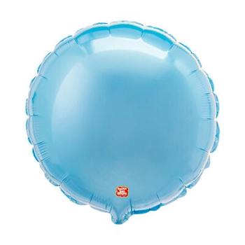 Balao Metalizado Redondo 18 Fosco Azul45cm