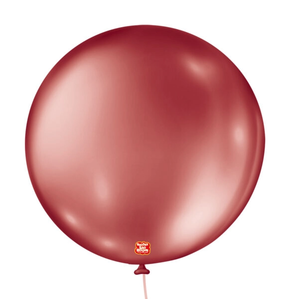 Balao 5 Metallic C/25 Vermelho Cod 05530125
