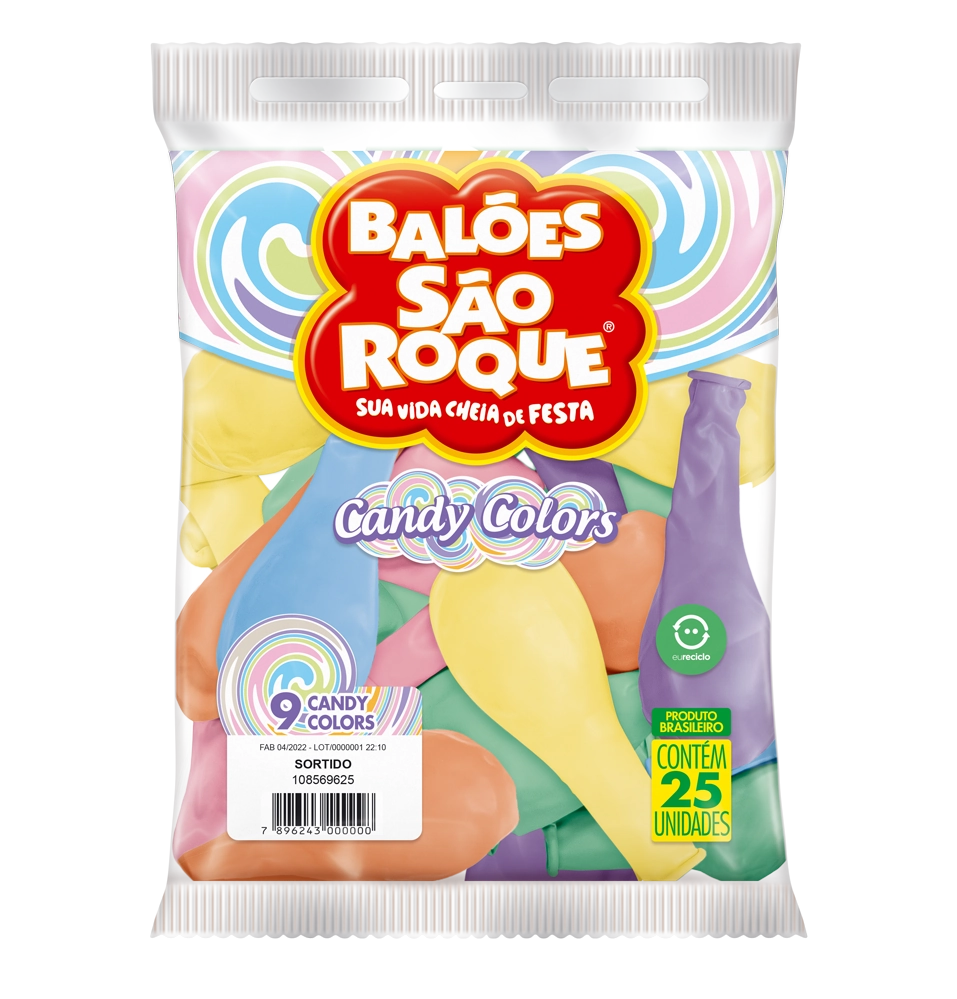Balao Sao Roque N 7 Candy Sortido