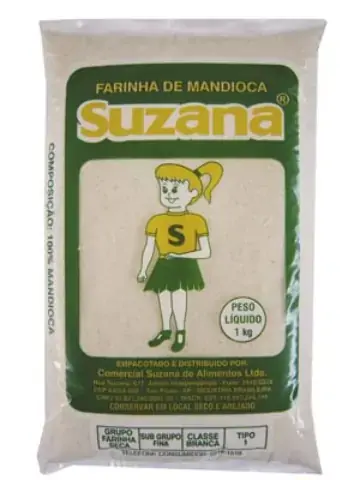 Farinha Suzana 1kg Mandioca Fina Tp 1