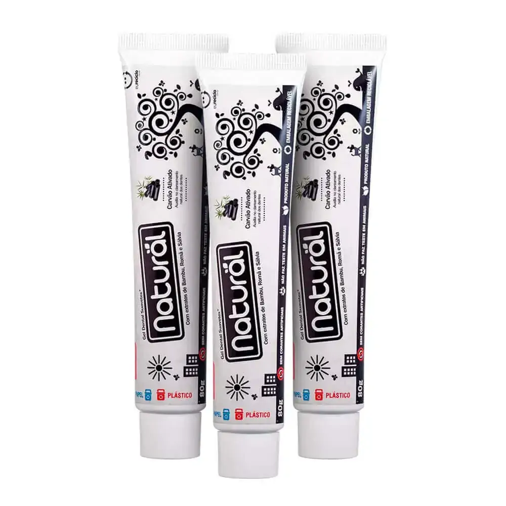 Creme Dental Natural Carvao Ativado 80g