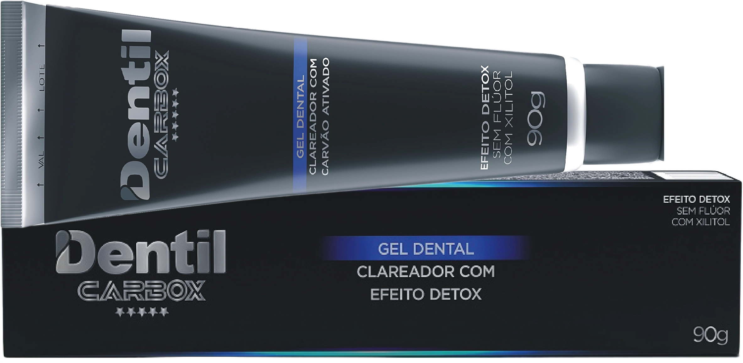 Gel Dental Dentil Carbox Clareador com Carvao Ativado 90g
