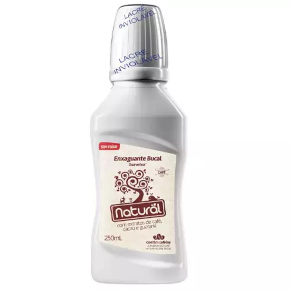 Enxaguante Bucal Extrato de Café, Cacau e Guaraná 250ml - Orgânico Natural