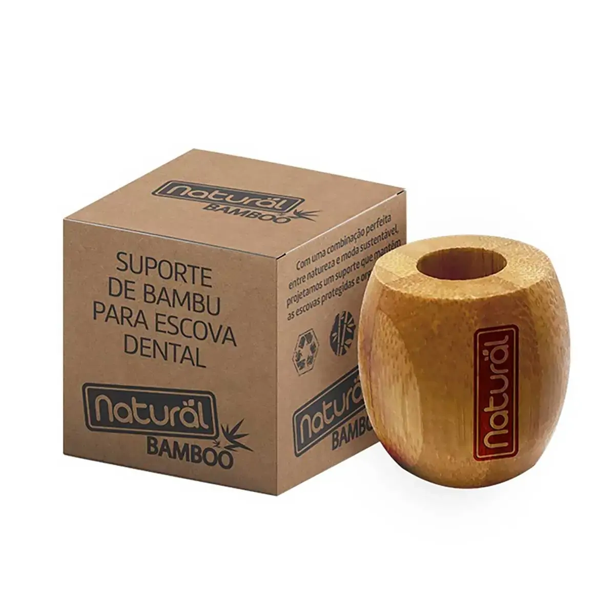 Suporte De Bambu Para Escova Dental Natural, Suavetex