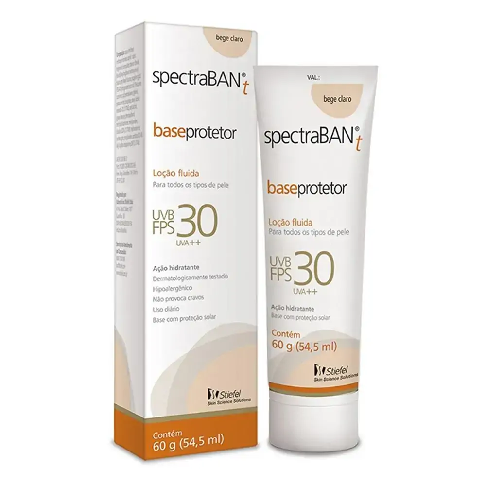 Protetor Solar Spectraban T Color Base Fluida Fps35 Bege Claro