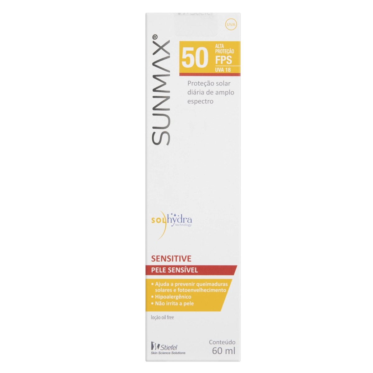 Protetor Solar Sensitive Fps 50 Sunmax Caixa 60ml