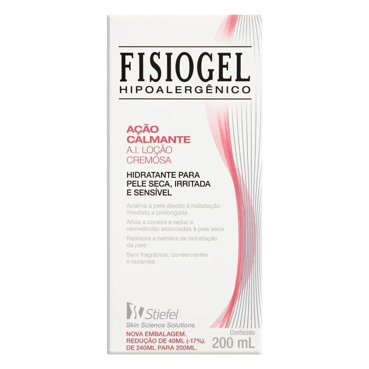 Loção A.i. Creme Sem Fragrância Fisiogel Ação Calmante Caixa 200ml
