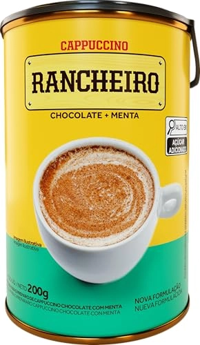 Cappuccino Solúvel Chocolate Com Menta Rancheiro Pote 200g