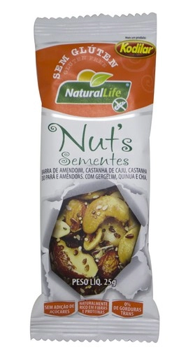 Barrinha De Nuts Kodilar 25g Sementes