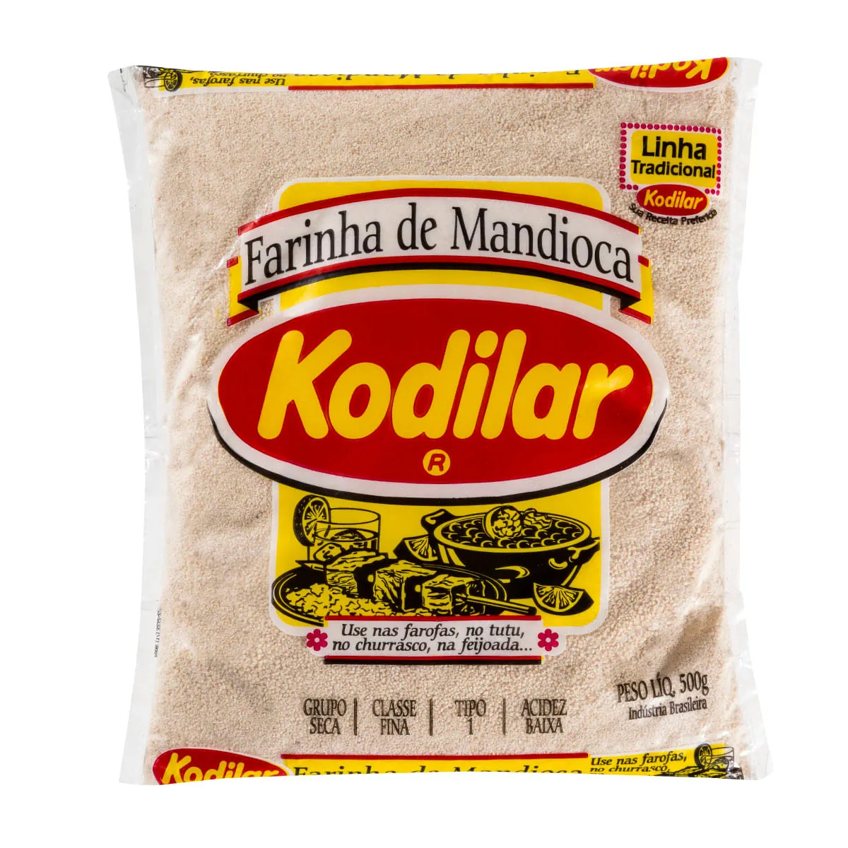 Farinha Mandioca Kodilar Crua 500gr