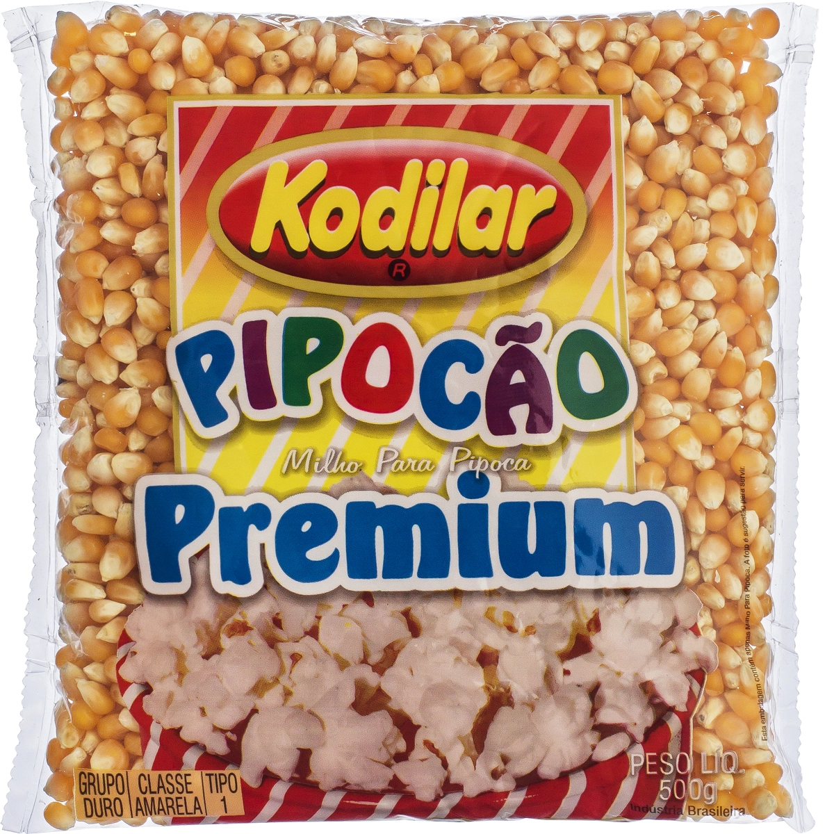 Milho de Pipoca Premium 500g Pipocão Kodilar