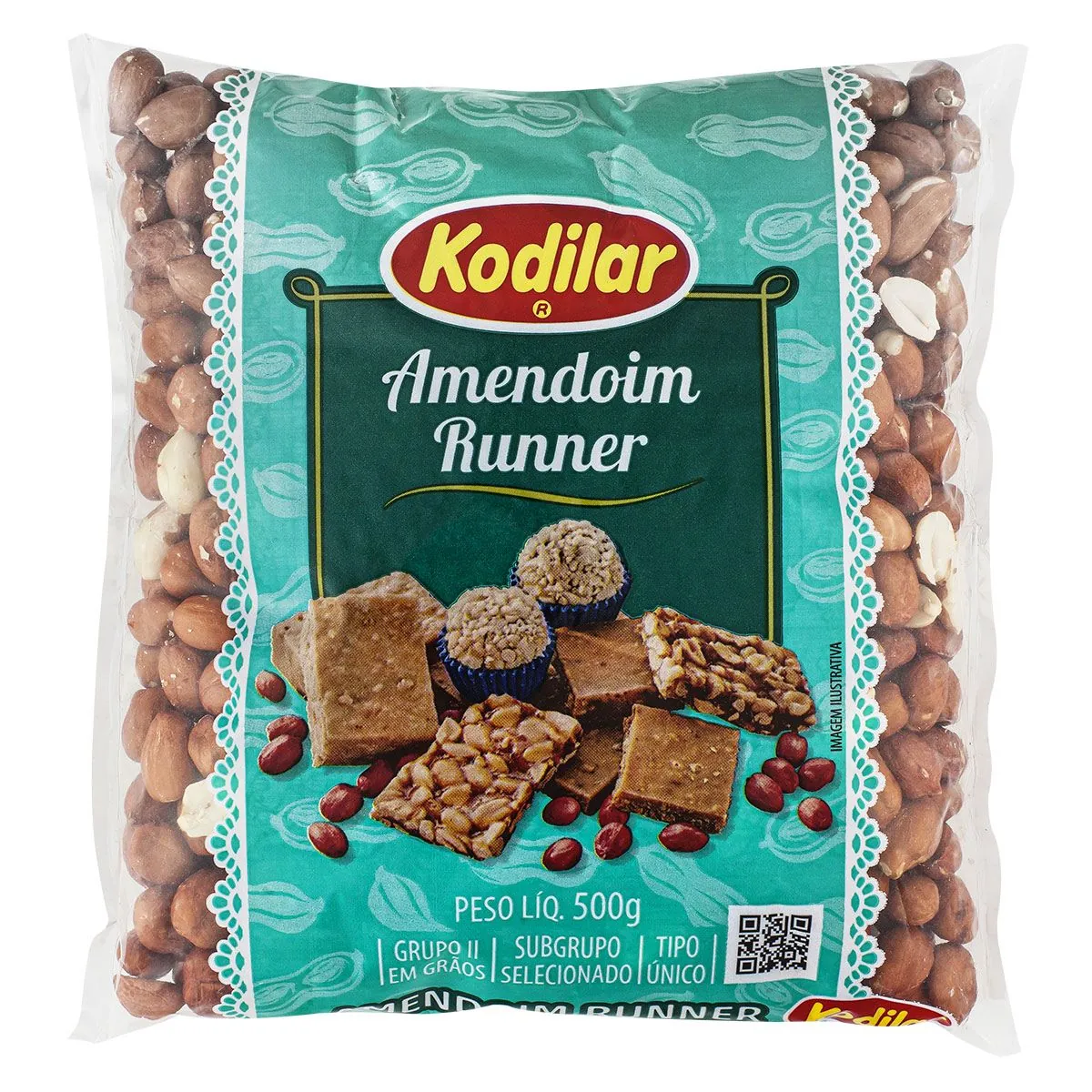 Amendoim com Pele Runner Kodilar 500 g