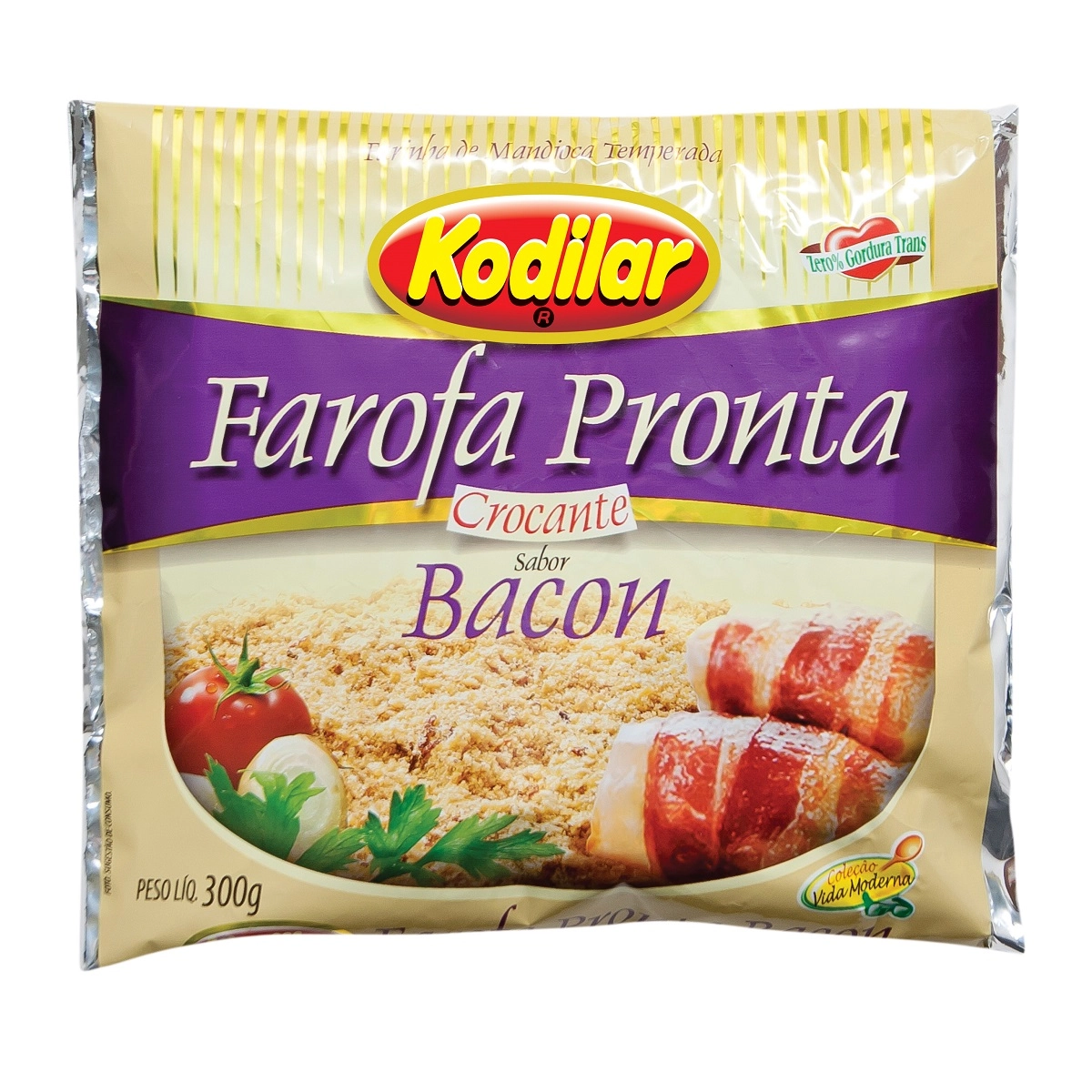 Farofa de Mandioca Temperada Bacon 300g Kodilar
