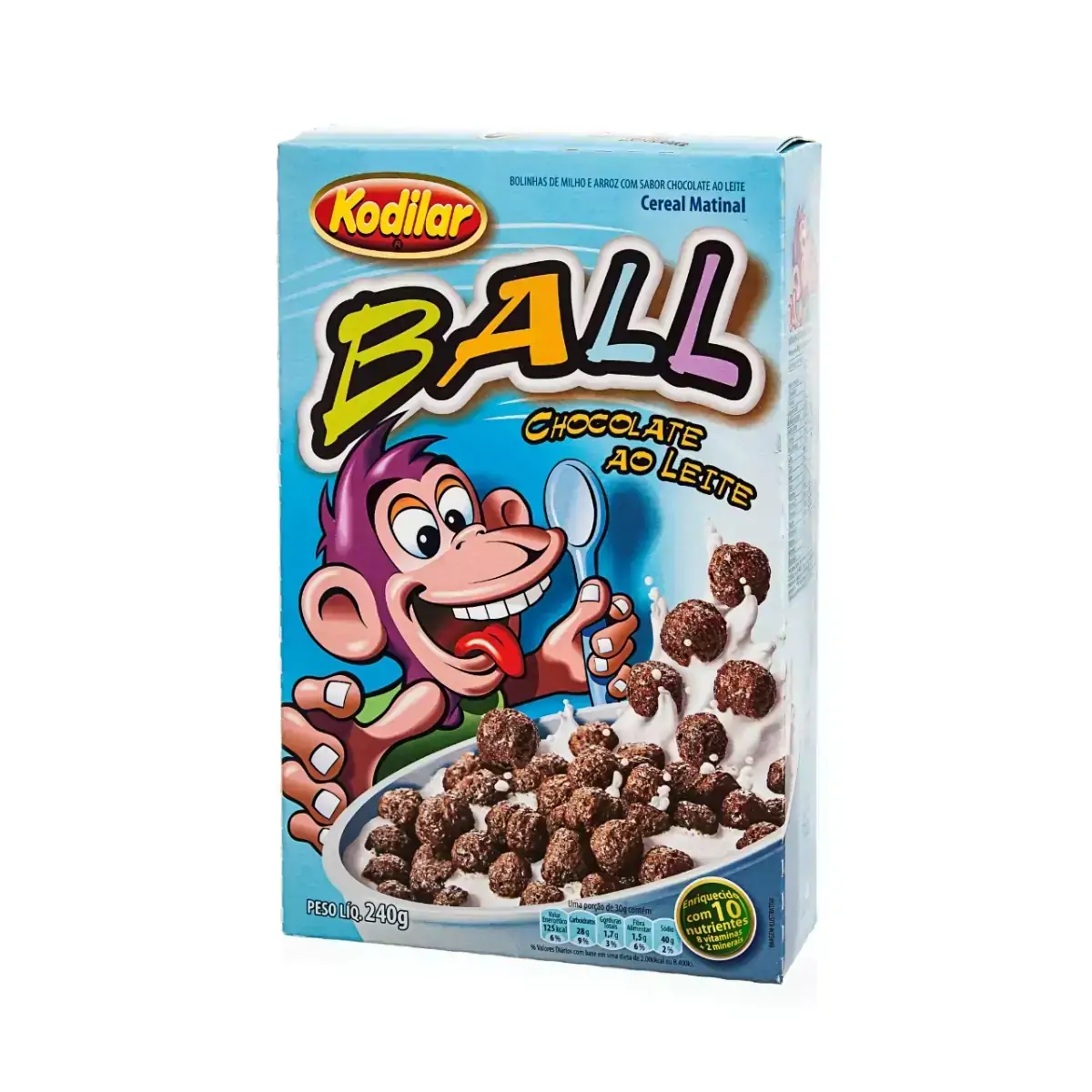 Cereal Matinal Ball Chocolate ao Leite 240g Kodilar