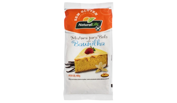 Mistura Bolo S/ Gluten Baunilha 480g Natural Life