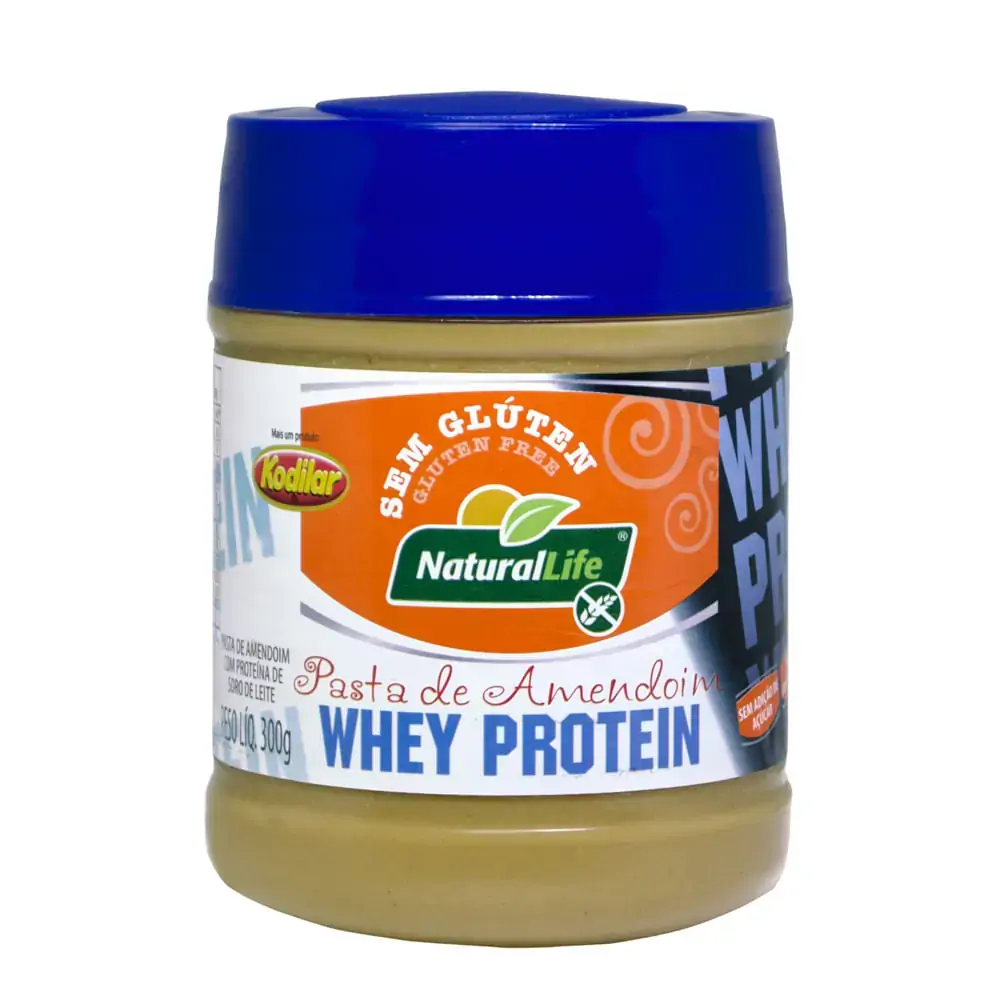 Pasta De Amendoim Com Whey Protein Pote Natural Life
