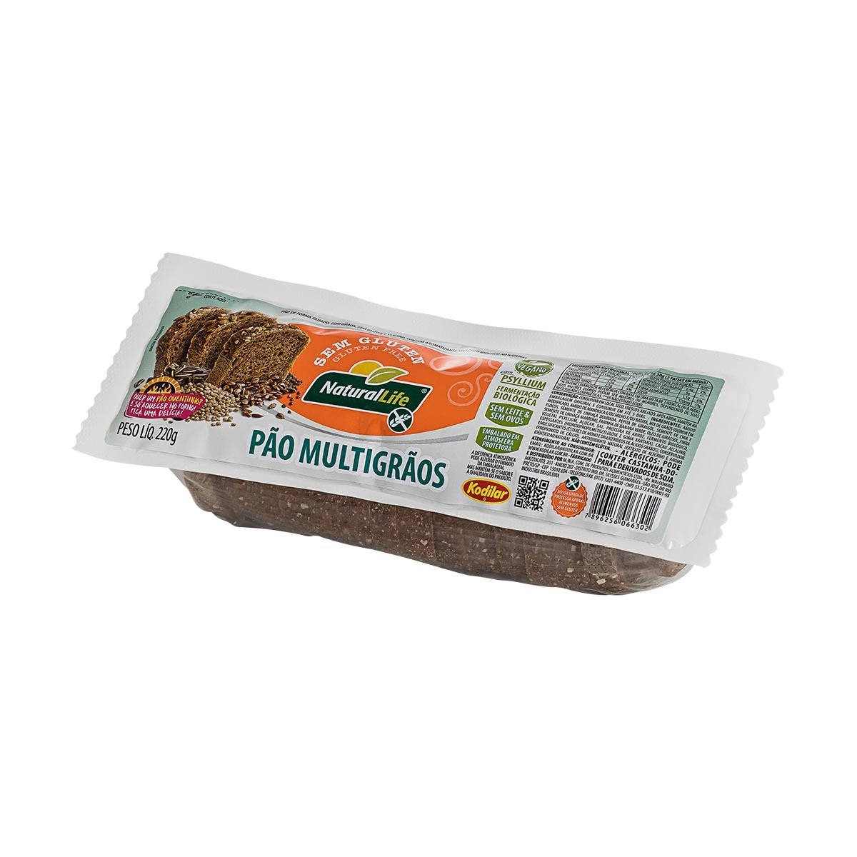Pao Multigraos Sem Gluten Vegano Kodilar 220g