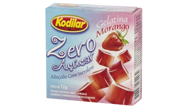 Gelatina Zero Morango 12g Kodilar