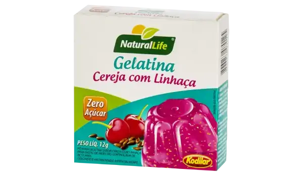 Gelatina Natural Life Cereja/linhaca
