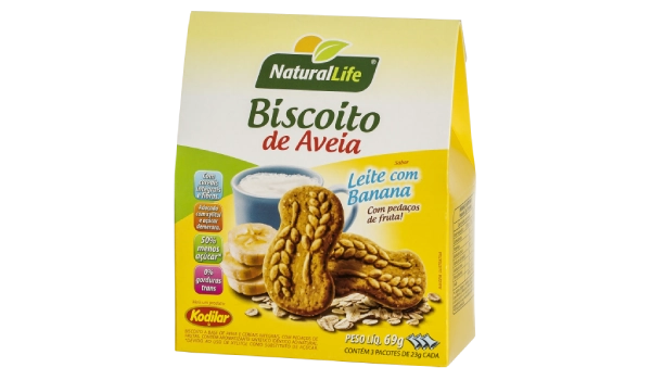 Bisc De Aveia Kodilar Leite C/banana 69g
