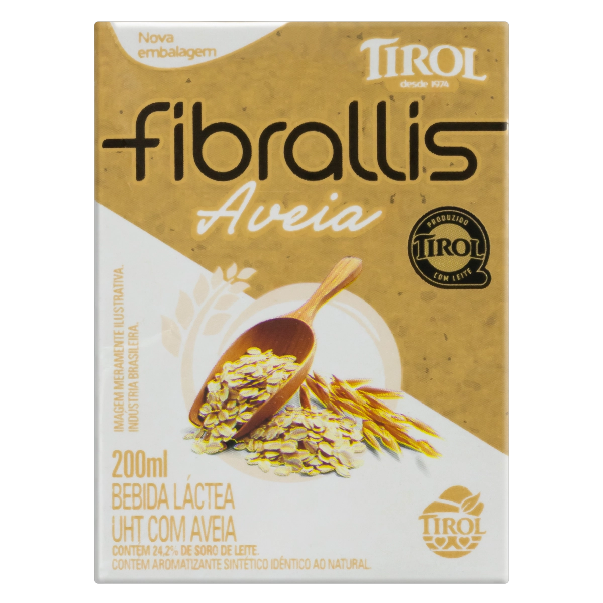 Bebida Láctea Uht Aveia Tirol Fibrallis Caixa 200ml