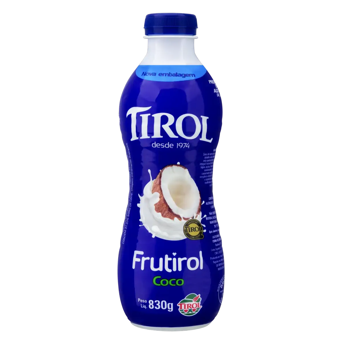 Bebida Láctea Fermentada Coco Tirol Frutirol Garrafa 830g