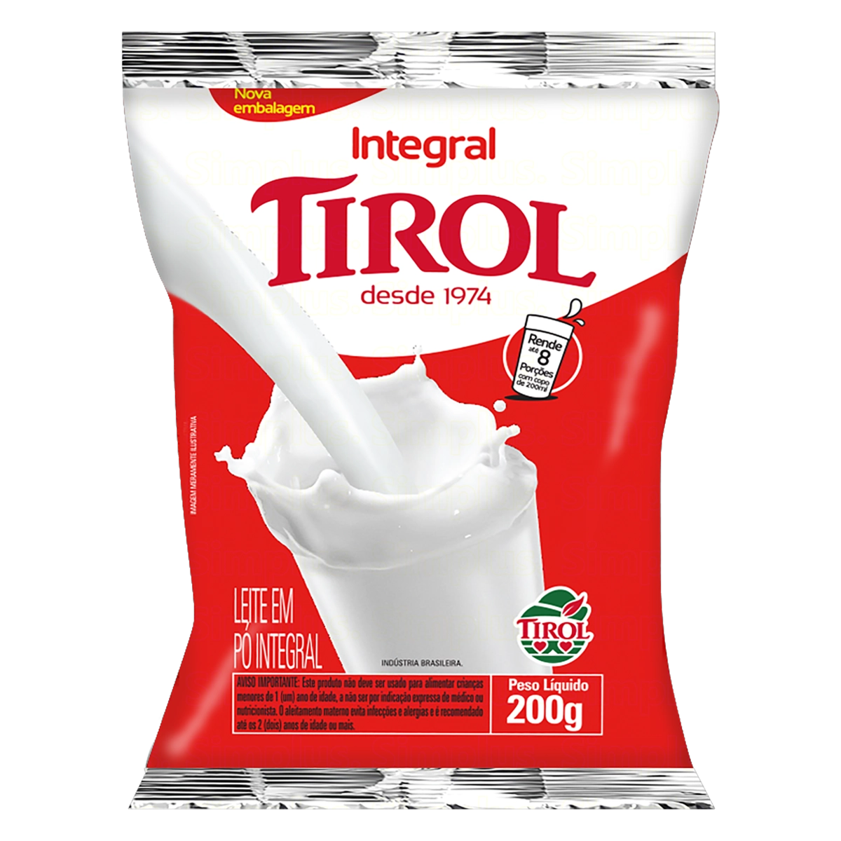 Leite Pó Integral Tirol Pacote 200g