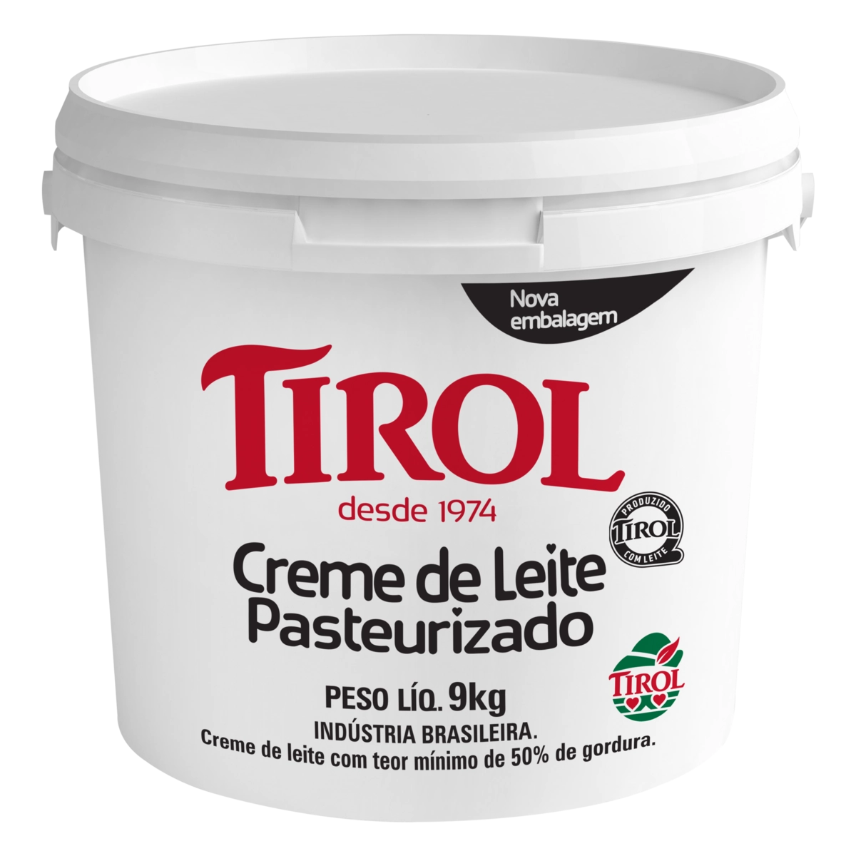 Creme De Leite Pasteurizado Tirol Balde 9kg