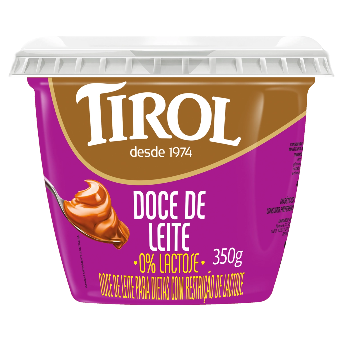 Doce De Leite Zero Lactose Tirol Pote 350g