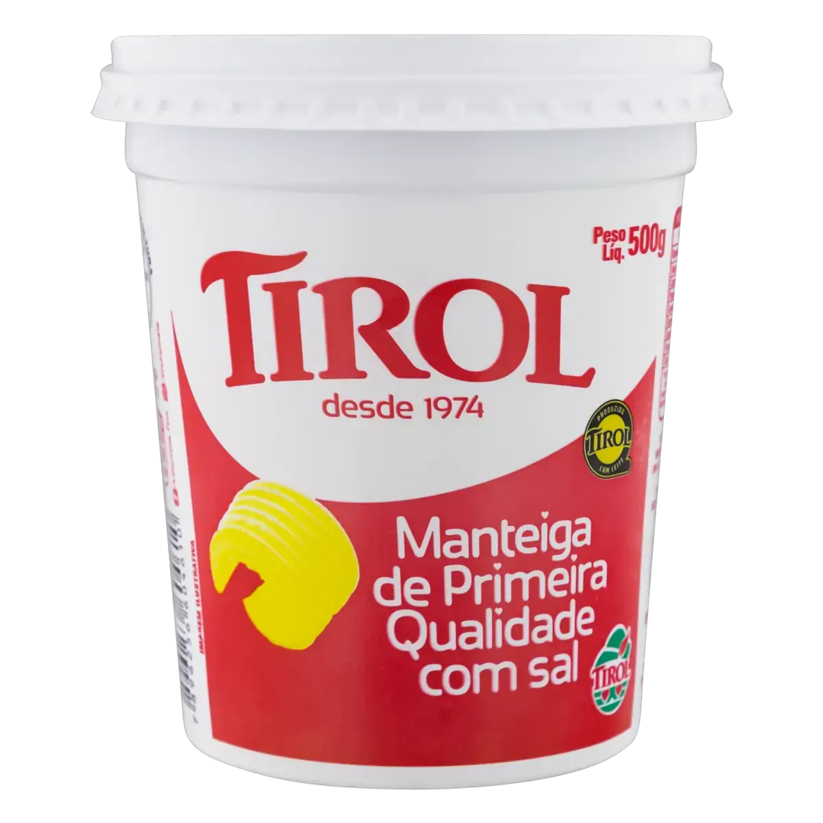 Manteiga De Primeira Qualidade Com Sal Tirol Pote 500g