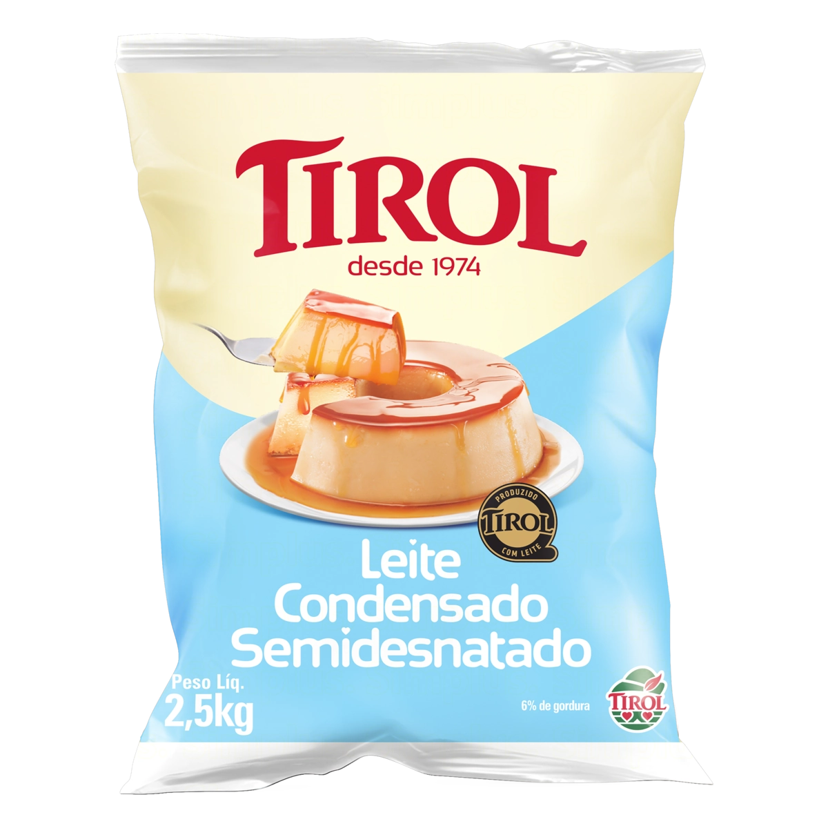 Leite Condensado Semidesnatado Tirol Pacote 2,5kg