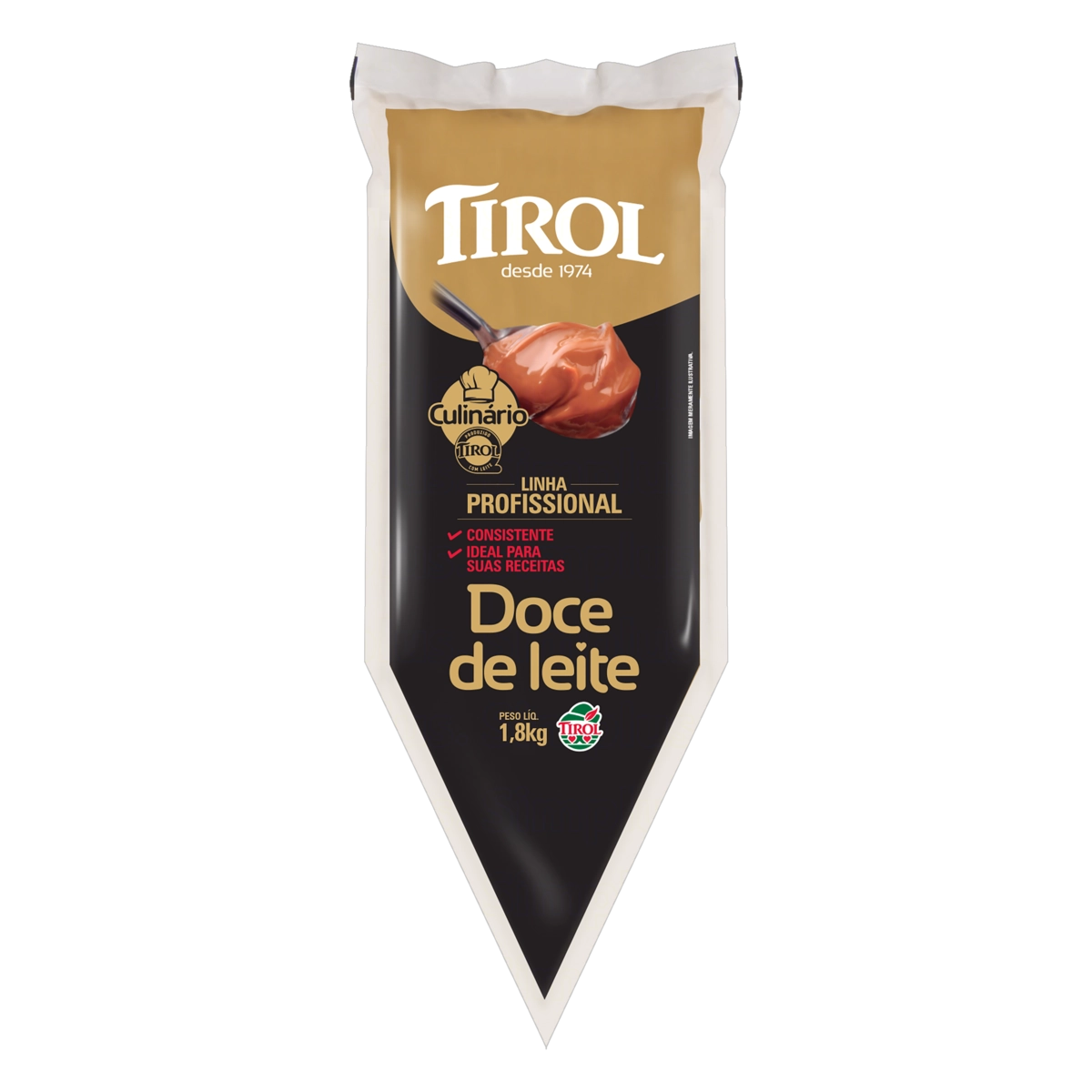Doce De Leite Uso Culinário Tirol Profissional Bisnaga 1,8kg