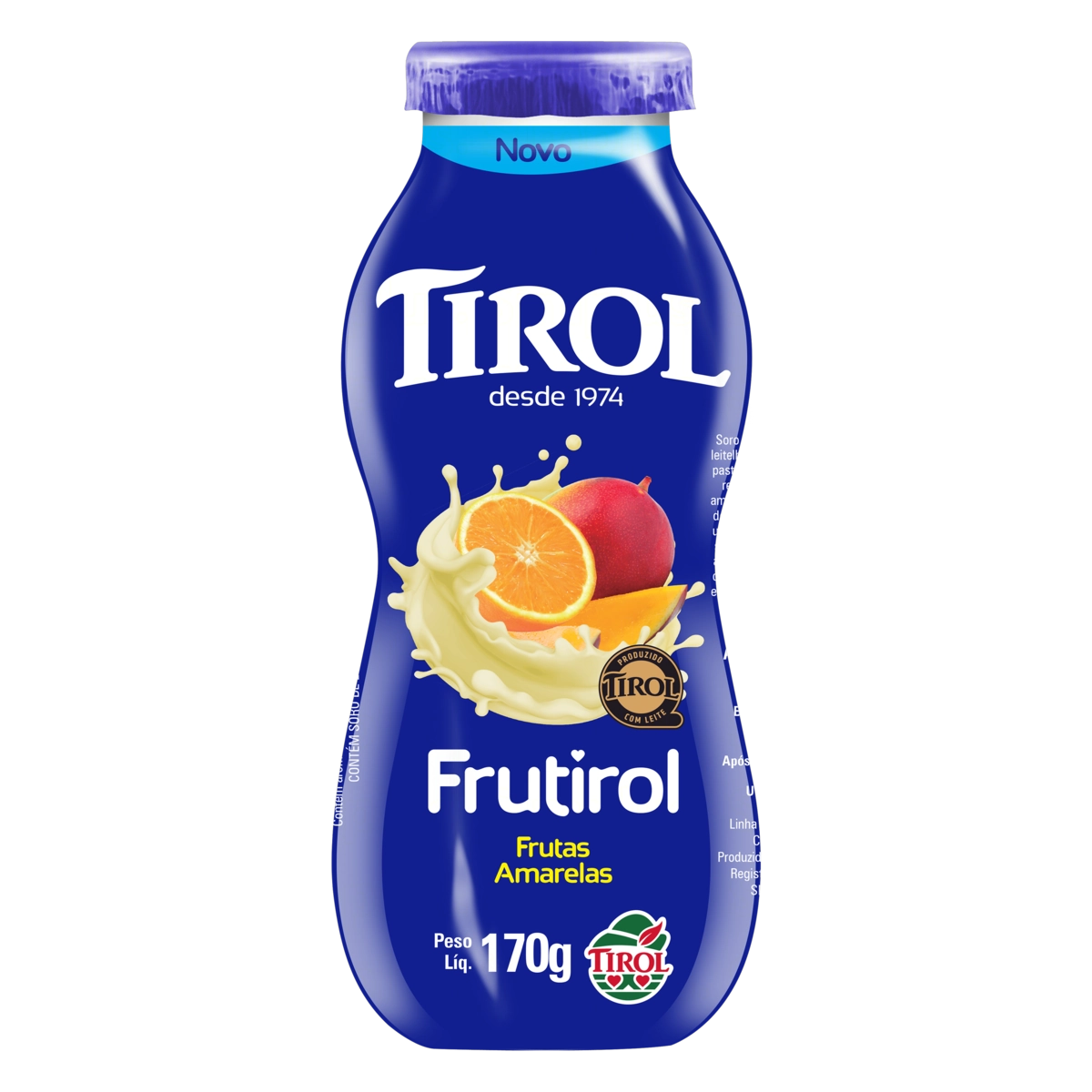 Bebida Láctea Fermentada Frutas Amarelas Tirol Frutirol Frasco 170g