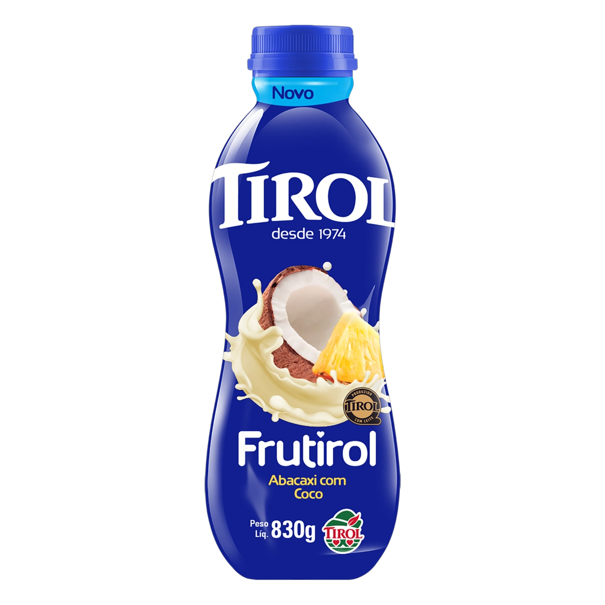 Bebida Láctea Fermentada Abacaxi Com Coco Tirol Frutirol Garrafa 830g