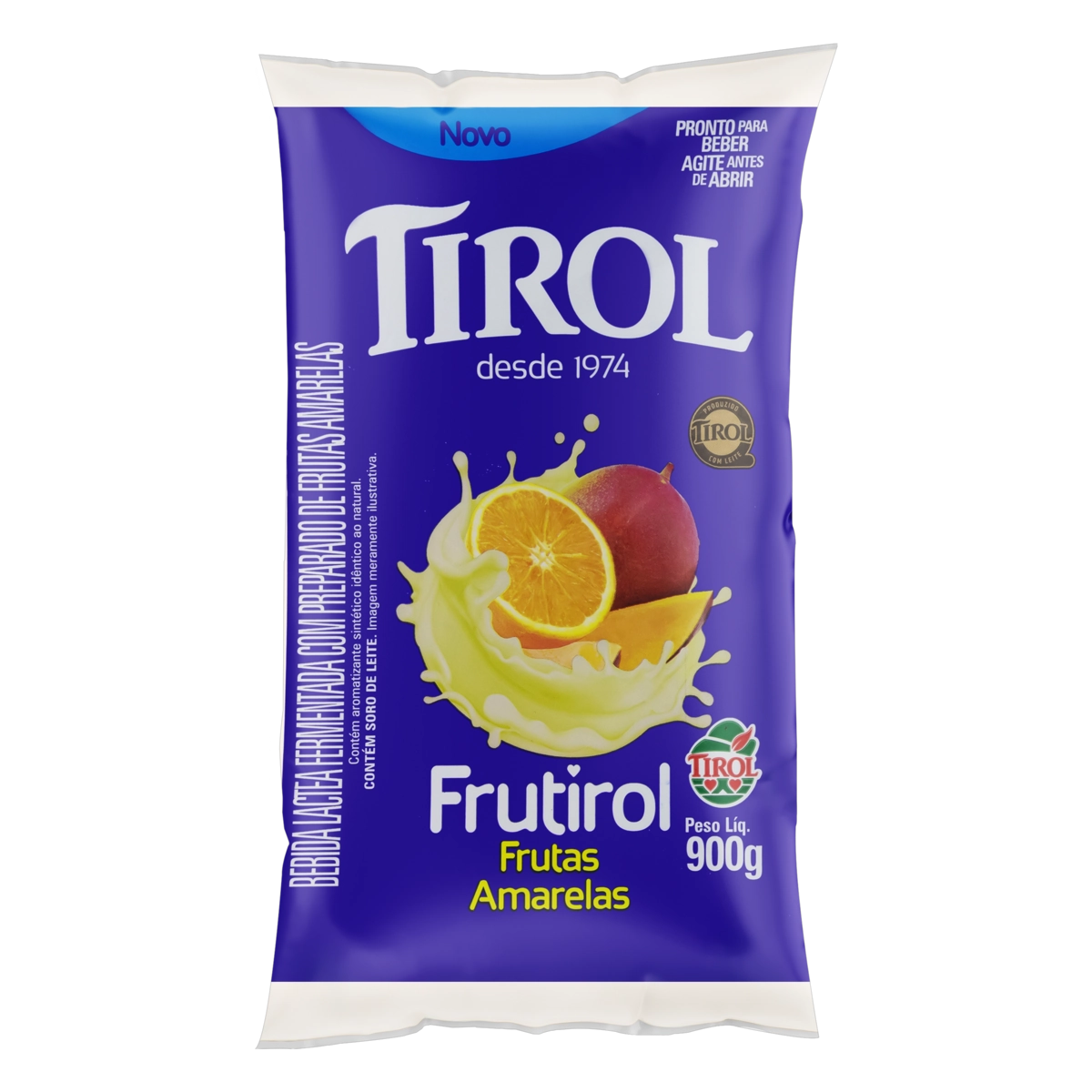 Bebida Láctea Fermentada Frutas Amarelas Tirol Frutirol Pacote 900g