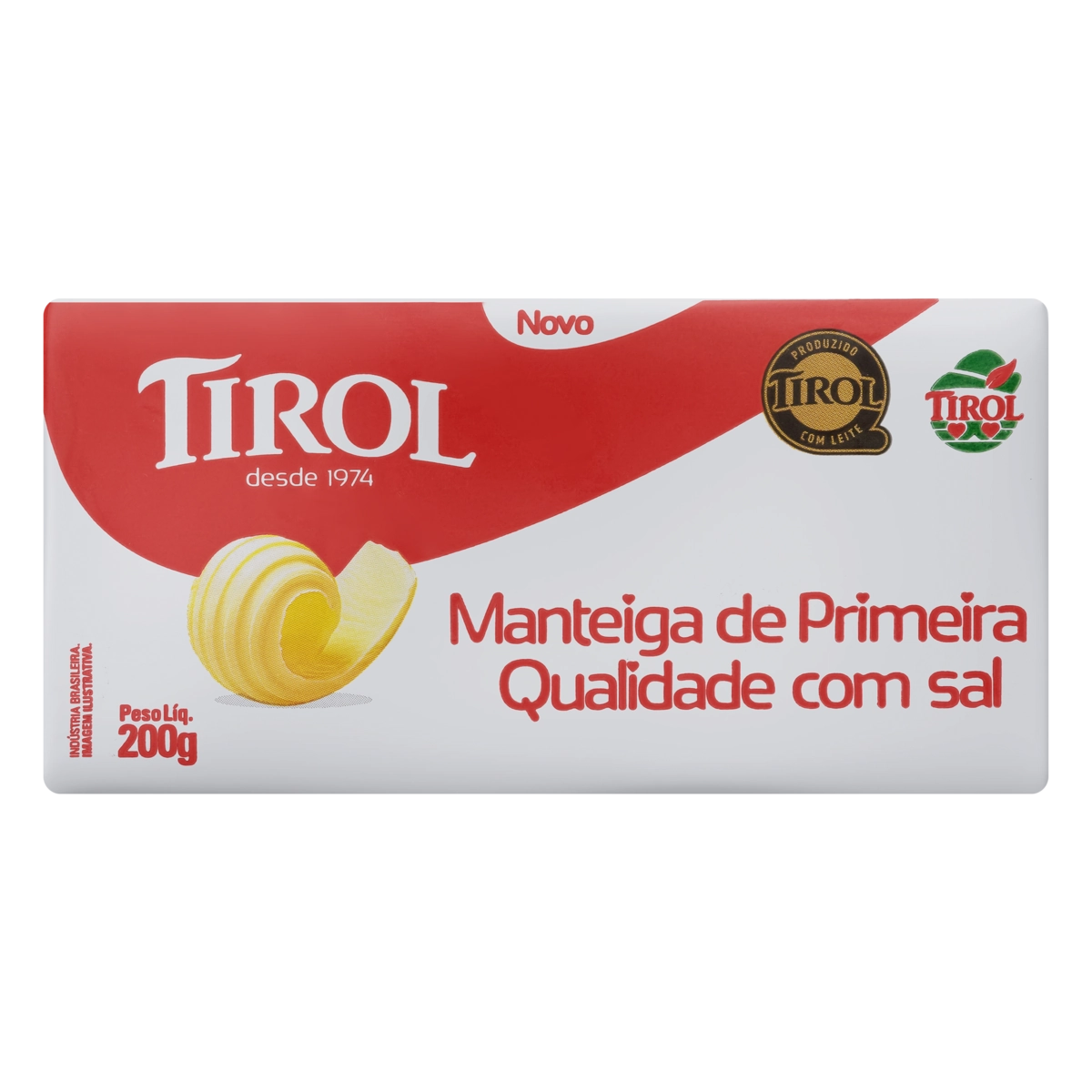 Manteiga De Primeira Qualidade Com Sal Tirol 200g