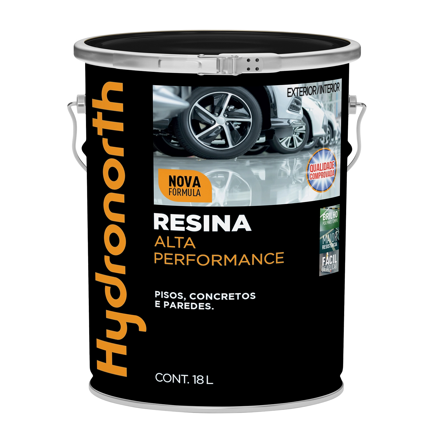 Resina Alta Performance Brilhante Cinza 202 18L Hydronorth