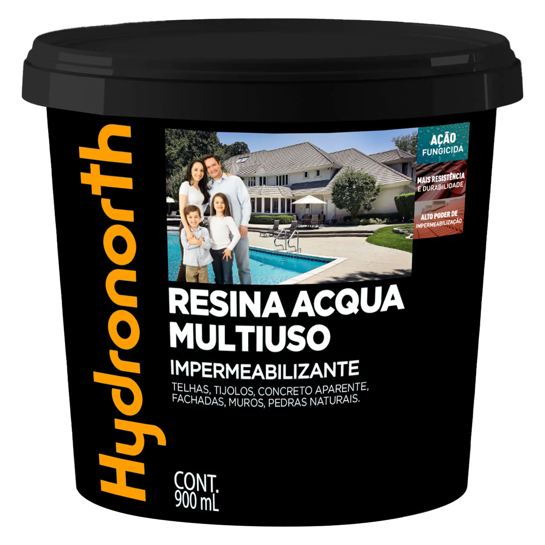 Resina Uso Geral Acqua Impermeabilizante Incolor Fosca 900ml Hydronorth