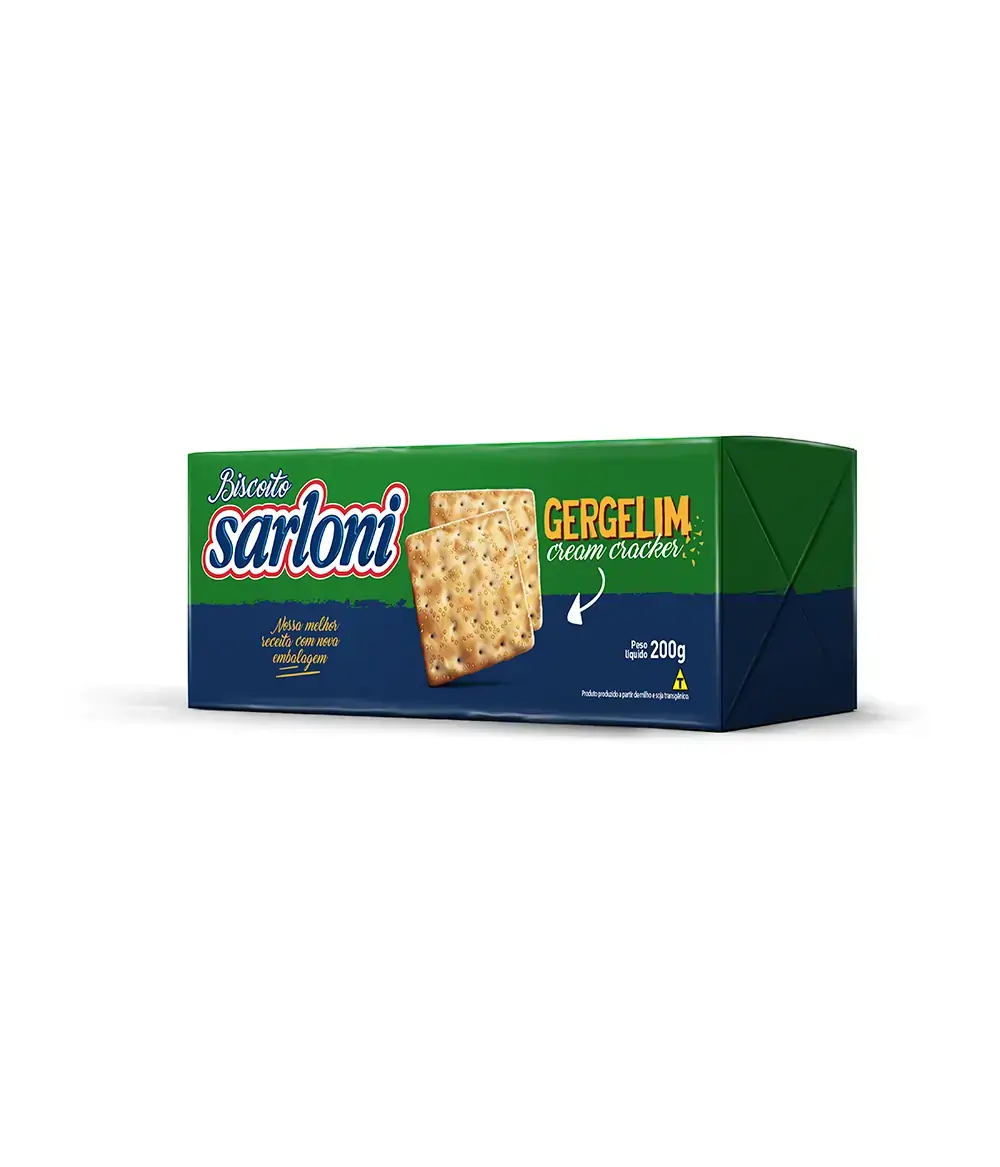 Biscoito Cream Cracker Gergelim Sarloni 2