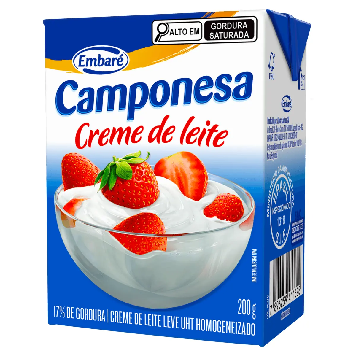 Creme de Leite Camponesa Tradicional 200g
