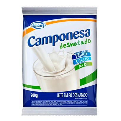 Leite Em Po Desnatado Camponesa 200g