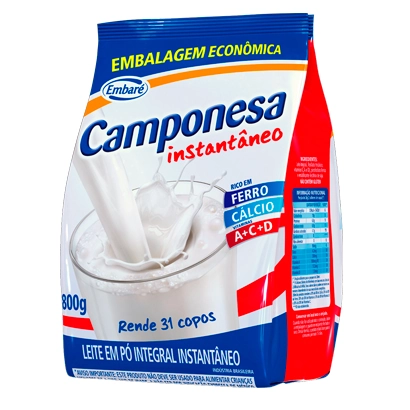 Leite Em Pó Integral Instantâneo Camponesa ? 800g