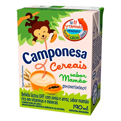 Bebida Láctea Camponesa Cereais Mamão ? 190ml