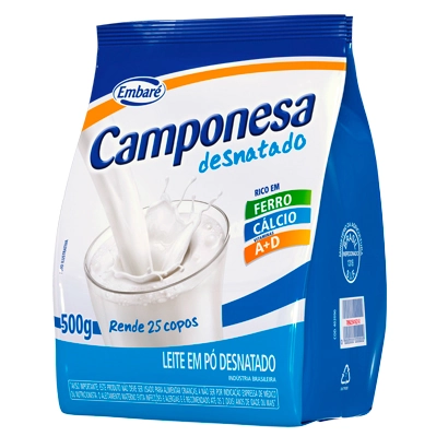 Leite Em Po Desnatado Camponesa 500g