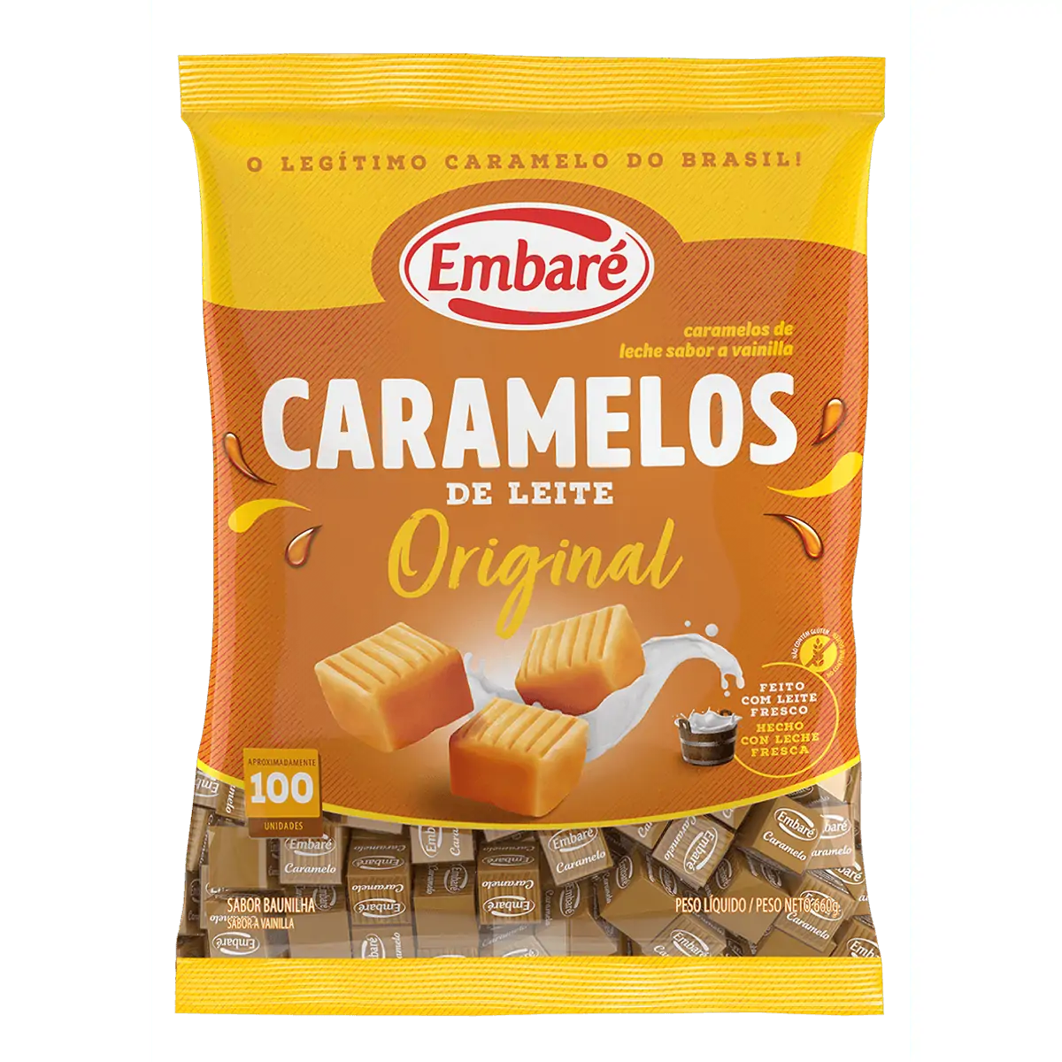Caramelo De Leite Sabor Baunilha ? 660g Embaré