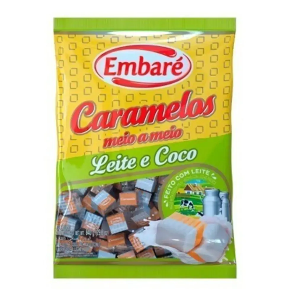 Bala Embare Caramelos 660g Leite C/ Coco