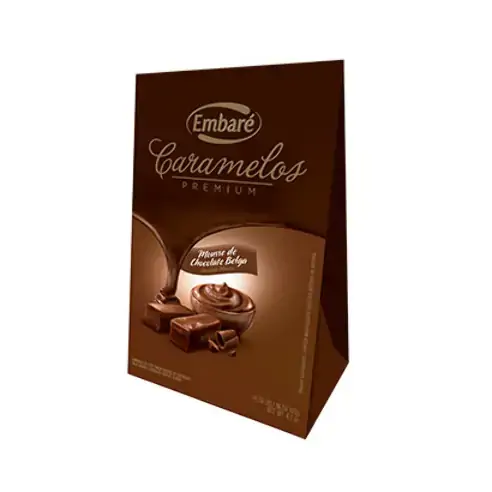 Caramelo Premium De Leite Sabor Mousse De Chocolate Belga ? 120g Embaré