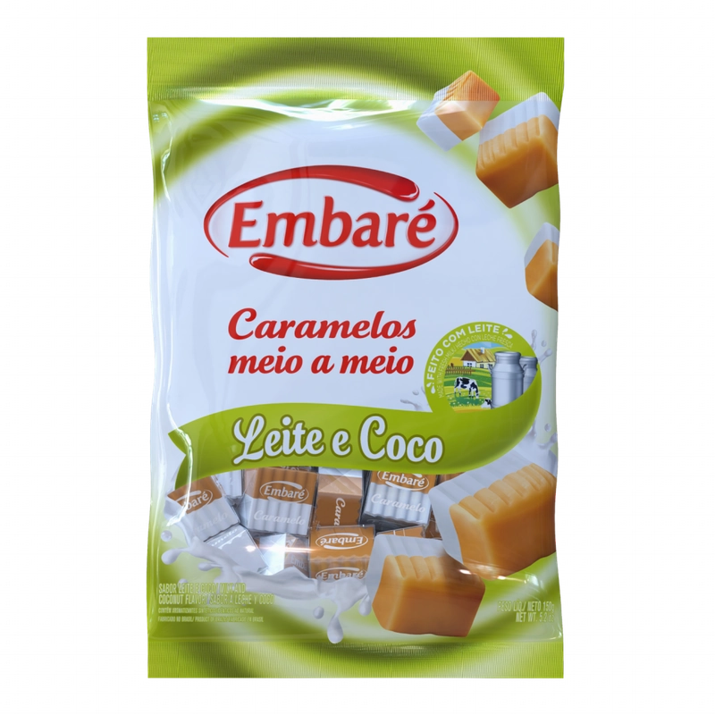 Bala Embare Caramelos 150g Leite Coco