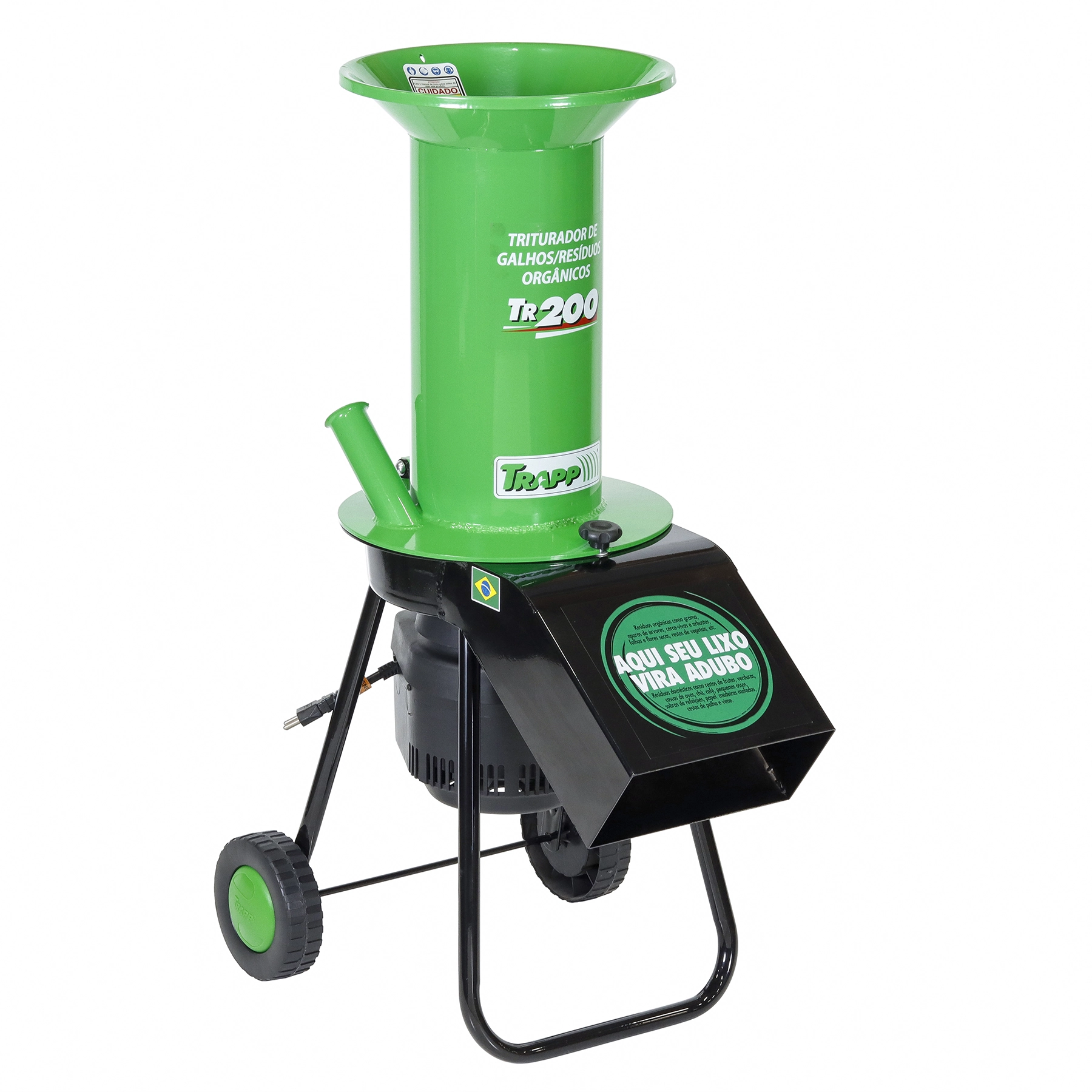 Triturador de Galhos e Folhas Elétrico Trapp TR-200 Bivolt 0,5Hp