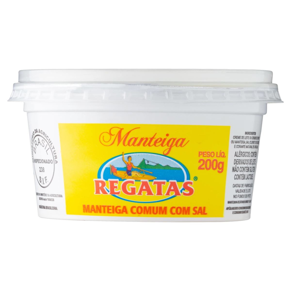 Manteiga Comum Com Sal Regatas Pote 200g